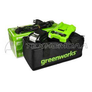 Ак. угловая шлифмашина Greenworks GD24AG