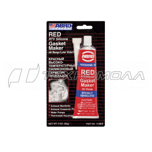 Герметик-прокладка силиконовый красный (85г) "ABRO Masters