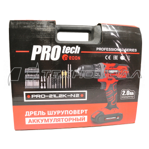 Ак. дрель EDON PROtech PRO-21L2K-N2