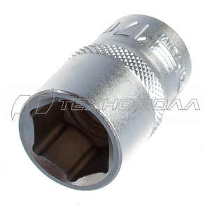 Головка торцевая, 17 мм, 6-гранная, CrV, под квадрат 1/2" Stels