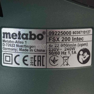 Эксцентриковая шлифмашина Metabo FSX-200 125 мм. 400Вт.