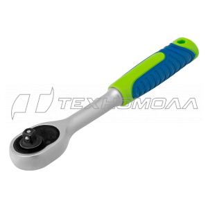 Ключ трещотка 1/4", 45 зубьев, с быстрым сбросом, матовый хром Сибртех