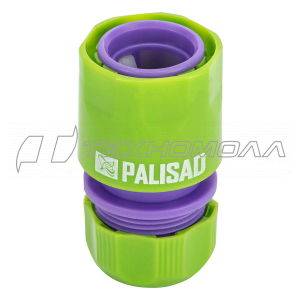 Соединитель пластмассовый быстросъемный для шланга 1/2"// Palisad