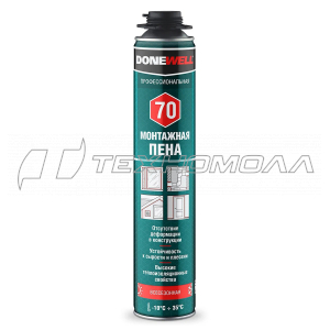 Пена монтажная DONEWELL 70 ПРОФИ 1000 МЛ/950 Г ВСЕСЕЗОННАЯ
