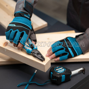 Перчатки комбинированные облегченные, открытые пальцы AKTIV, М// Gross