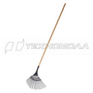 Грабли веерные с деревянным черенком Solid "FISKARS" 135023