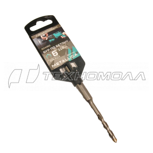 Бур по бетону SDS-plus METALLICA Optima 6х110/50 мм, напайка с центром, 2 спирали