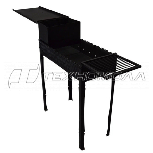 Мангал с топкой, с полкой