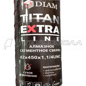 Коронка алмазная 42x450х4x1,1/4UNC Extra Line Titan (арм. бетон) diam