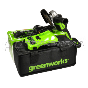 Ак. угловая шлифмашина Greenworks GD24AG