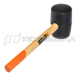 Киянка резиновая, 910 г, черная резина, деревянная рукоятка// Sparta