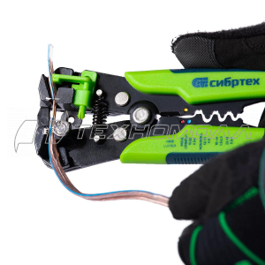 Щипцы для зачистки электропроводов, функция обрезания проводов// Сибртех