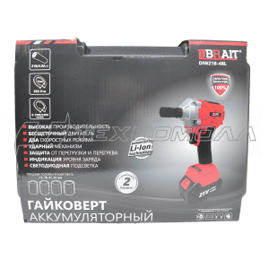 Гайковёрт аккумуляторный DIW21B-4BL BRAIT