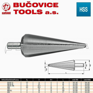 Сверло коническое N2А (d. 3 - 22мм.), BUCOVICE