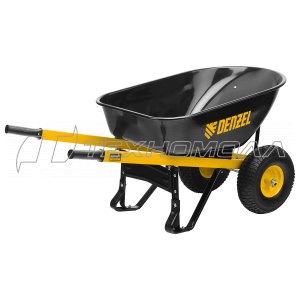 Тачка строительная 140 л 250 кг, усил,двухколесная, колесо 15х6.00-6 Denzel