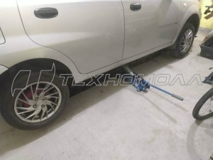 Домкрат гидравлический подкатной с фиксатором, 2,5т SAFETY PIN, 140-385 мм, в кейсе// Stels
