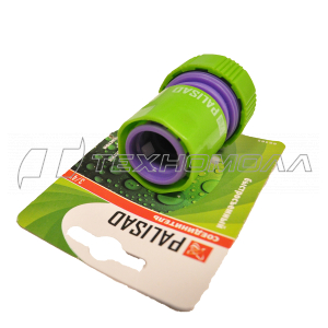 Соединитель пластмассовый быстросьемный для шланга 3/4 аквастоп// Palisad