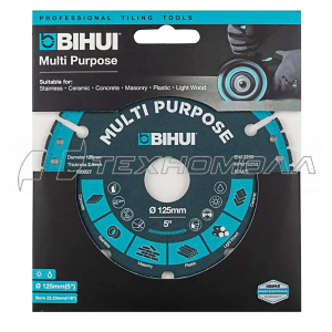 Диск алмазный отрезной 125*22.2 BIHUI универсальный