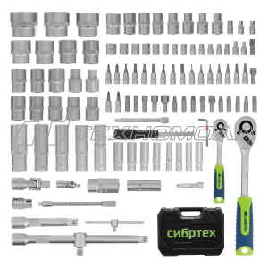 Набор инструментов, 1/2", 1/4", 108 предметов Сибртех