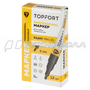 Маркер лаковый TOPFORT Paint (черный) 2мм