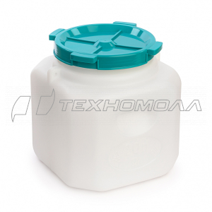 КАНИСТРА-БОЧКА ПЛАСТ. 20 Л ПРЯМОУГ. С КРЫШКОЙ