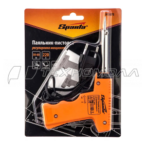 Паяльник-пистолет Sparta с регулировкой мощности 30-60 Вт, 220 В