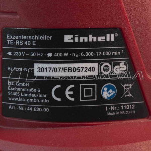 Эксцентриковая шлифмашина Einhell TE-RS 40 E