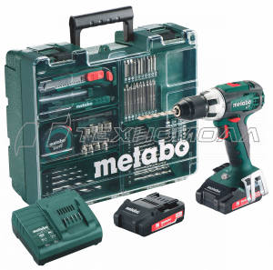 Аккумуляторный винтоверт Metabo BS 18 LT Set с набором оснастки 602102600