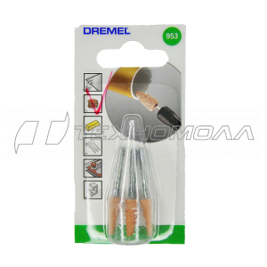 Насадка шлифов. DREMEL (953) 6,4 мм металл. 3 шт.