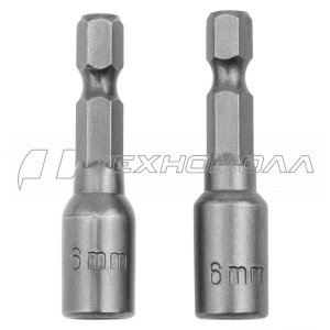 Биты с торцевыми головками 6х45 мм, 2 шт. Matrix