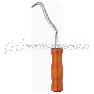Крюк для вязки арматуры, деревянная ручка 220 мм
