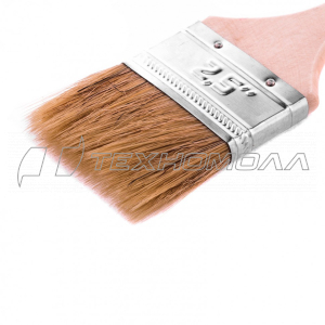 Кисть плоская "Стандарт" 2,5",нат.щетина,дер.рMATR