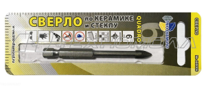 Сверло по керамике и стеклу квадро 6мм