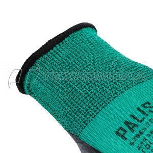 Перчатки полиэфирные с чёрным нитрильным покрытием, размер L, 15 класс вязки// Palisad