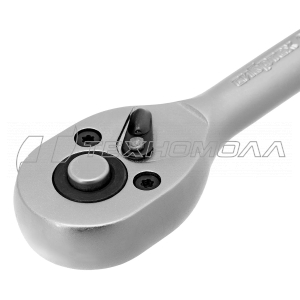 Ключ трещотка 1/4", 45 зубьев, с быстрым сбросом, матовый хром Сибртех