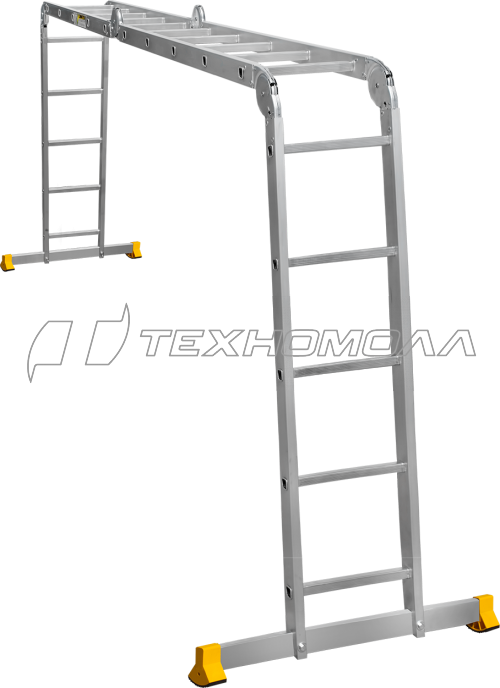 Лестница АЛЮМЕТ 4 x 5, шарнирная, алюм, 5,69 м Т 455