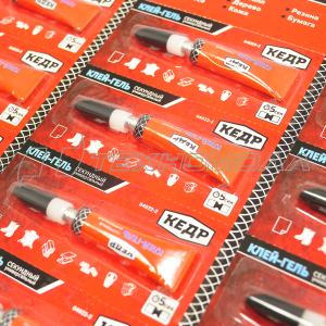 Клей СЕКУНДНЫЙ УНИВЕРСАЛЬНЫЙ ГЕЛЬ 3 Г (12/144/576) "КЕДР"