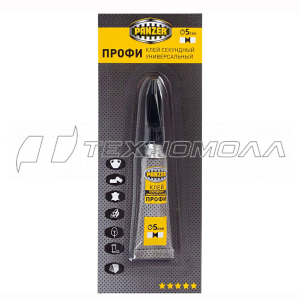 КЛЕЙ СЕКУНДНЫЙ "ПРОФИ" УНИВЕРСАЛЬНЫЙ 3 Г "PANZER"