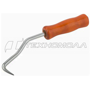 Крюк для вязки арматуры, деревянная ручка 220 мм