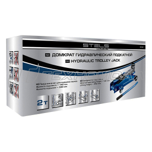 Домкрат гидравлический подкатной, 2 т, h подъема 140-340 мм// Stels