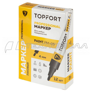 Маркер лаковый TOPFORT Paint (черный) 4мм