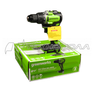 Ак. дрель Greenworks GD24DD90 (без АКБ и ЗУ)