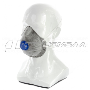 Респиратор СИБРТЕХ c угольным слоем, с клапаном 1