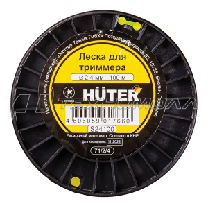 Корд тримм. 2,4 мм x 100 м звезда Huter
