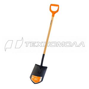 Лопата садовая "FISKARS" Дача штыковая дер. черенок, аналог 1026660