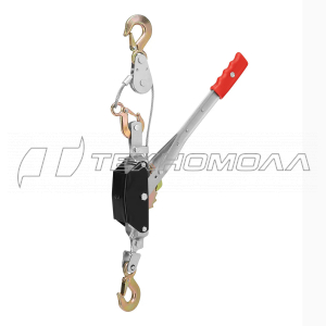 Лебедка рычажная, тяга - 2 т, подъем - 0,8 т, двойное храповое колесо// Matrix