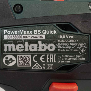 Ак. дрель Metabo PowerMaxx BS Quick Basic 10,8 Li