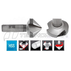 Зенкер конический d.25мм. 3-х канавочный BUCOVICE